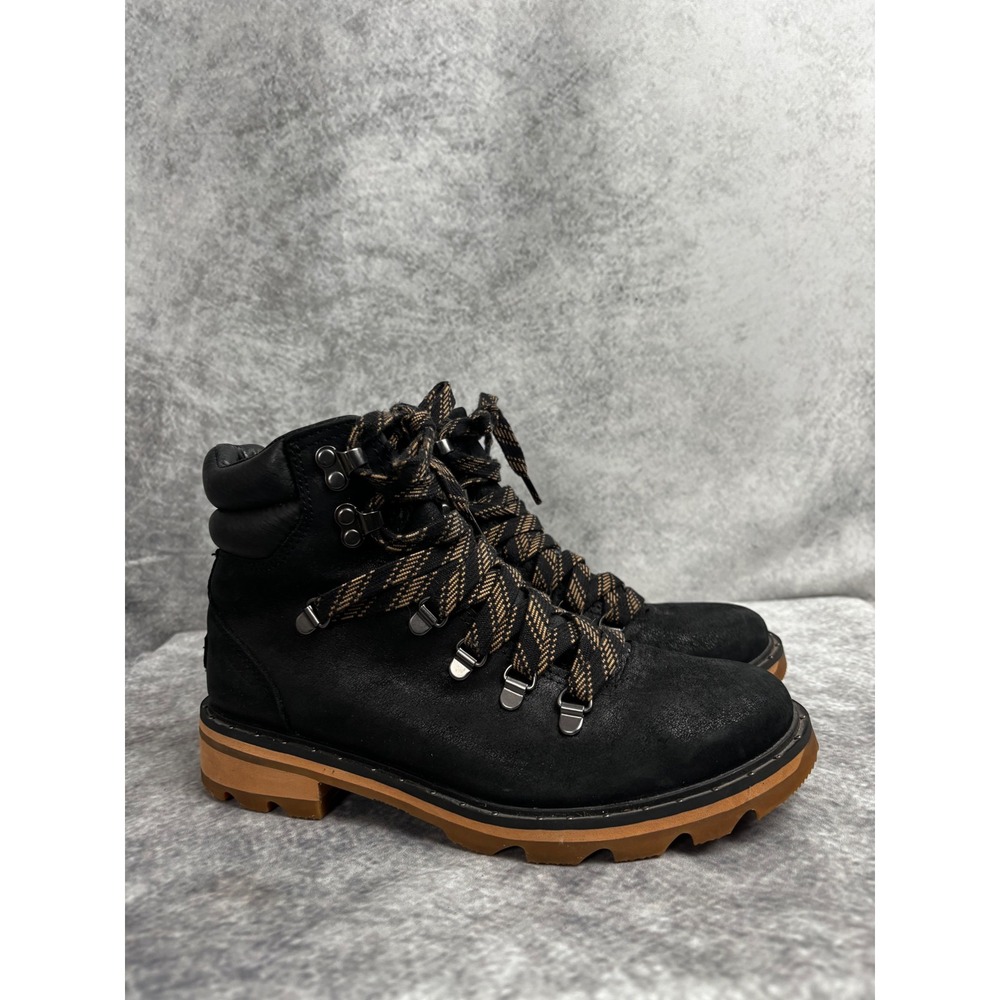 Sorel Women's Lennox Hiker Ankle Boot Booties in Black Size 8.5